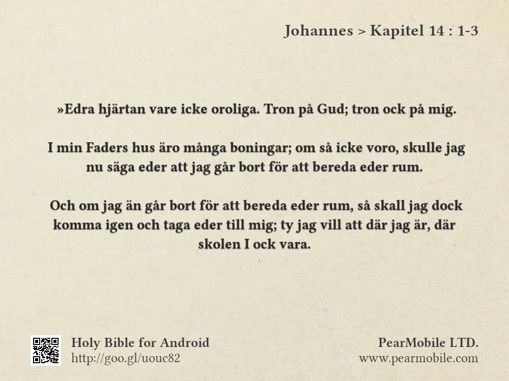 Johannes, Kapitel 14:1-3